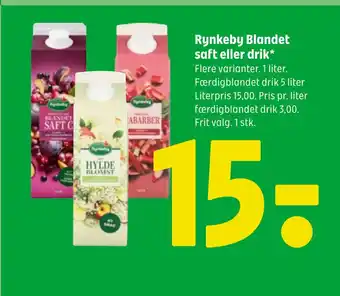Coop 365 Rynkeby Blandet saft eller drik tilbud