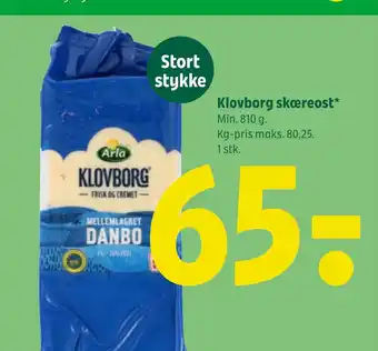 Coop 365 Klovborg skæreost tilbud