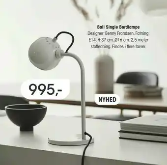 Ball Single Bordlampe