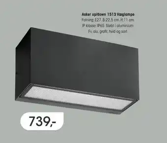 El-Salg Asker up/down 1513 Væglampe tilbud