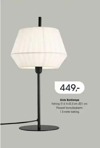 El-Salg Dicte Bordlampe tilbud