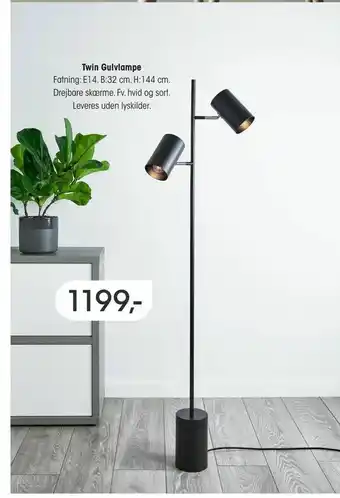 El-Salg Twin Gulvlampe tilbud