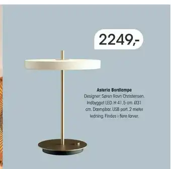 El-Salg Asteria Bordlampe tilbud