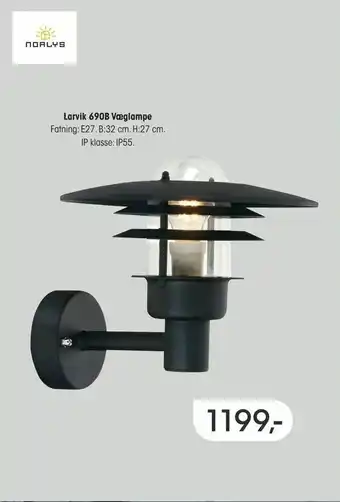 El-Salg Larvik 690B Væglampe tilbud