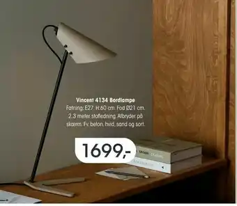 El-Salg Vincent 4134 Bordlampe tilbud
