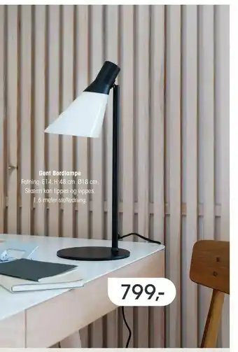 El-Salg Gent Bordlampe tilbud