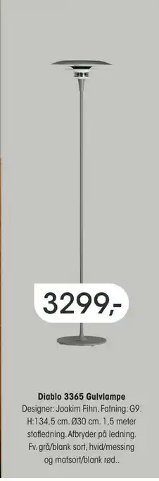 El-Salg Diablo 3365 Gulvlampe tilbud