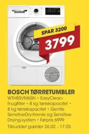 Punkt1 BOSCH TØRRETUMBLER tilbud