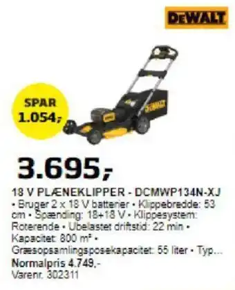 18 V PLÆNEKLIPPER - DCMWP134N-XJ