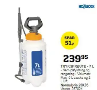 TRYKSPRØJTE - 7 L