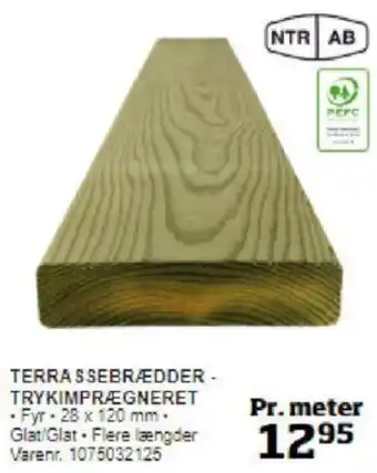 Bygma TERRASSEBRÆDDER - TRYKIMPRÆGNERET tilbud