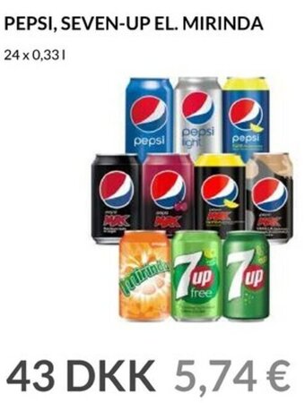 Nielsen's Discount Pepsi, Seven-Up El. Mirinda tilbud