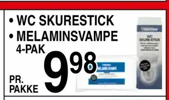 • wc skurestick • melaminsvampe 4-pak