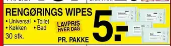 Rengørings wipes