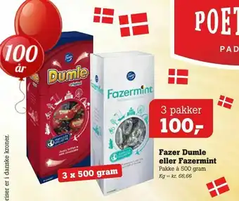 Poetzsch Padborg Fazer Dumle eller Fazermint tilbud