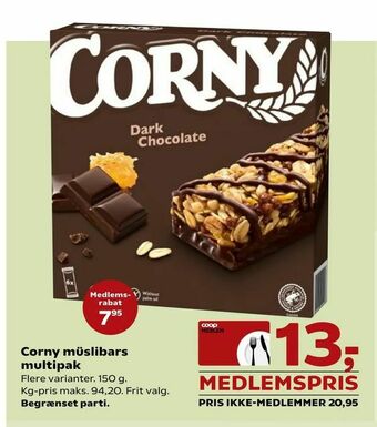 SuperBrugsen Corny müslibars multipak tilbud