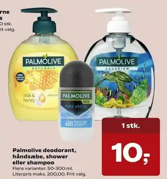 SuperBrugsen Palmolive deodorant, håndsæbe, shower eller shampoo tilbud