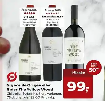 SuperBrugsen Signos de Origen eller Spier The Yellow Wood tilbud