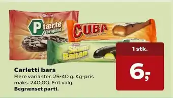 SuperBrugsen Carletti bars tilbud