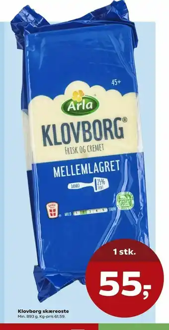 SuperBrugsen Klovborg skæreoste tilbud