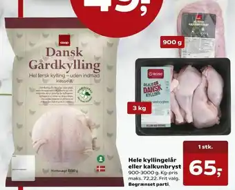 SuperBrugsen Hele kyllingelår eller kalkunbryst tilbud