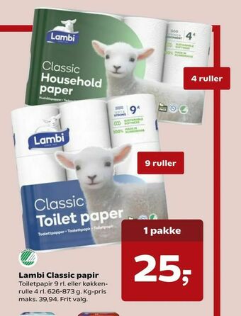 SuperBrugsen Lambi Classic papir tilbud