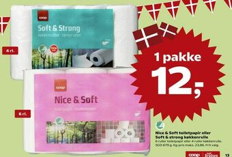 Dagli'Brugsen Nice & Soft toiletpapir eller Soft & strong køkkenrulle tilbud