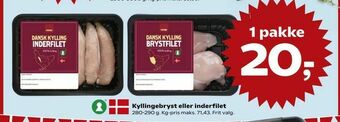 Dagli'Brugsen Kyllingebryst eller inderfilet tilbud