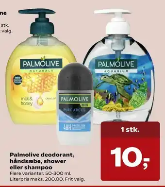 Kvickly Palmolive deodorant, håndsæbe, shower eller shampoo tilbud