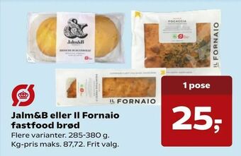 Kvickly Jalm&B eller Il Fornaio fastfood brød tilbud