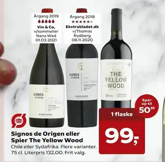 Kvickly Signos de Origen eller Spier The Yellow Wood tilbud