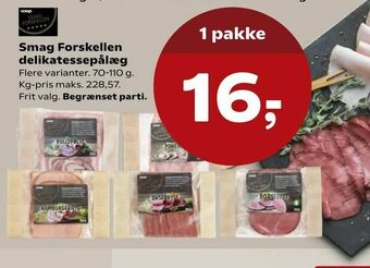 Kvickly Smag Forskellen delikatessepålæg tilbud
