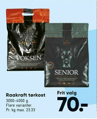 Bilka Raakraft tørkost tilbud