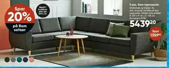 Bilka Rom hjørnesofa tilbud