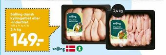 Bilka Salling dansk kyllingefilet eller -inderfilet tilbud