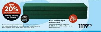Bilka Sleepy Triple foldemadras tilbud