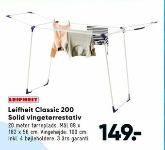 Bilka Leifheit Classic 200 Solid vingetørrestativ tilbud