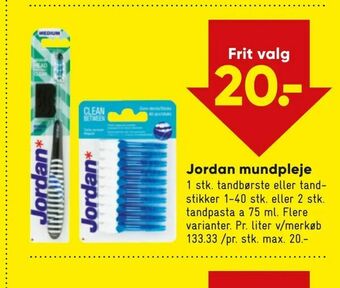 Bilka Jordan mundpleje tilbud