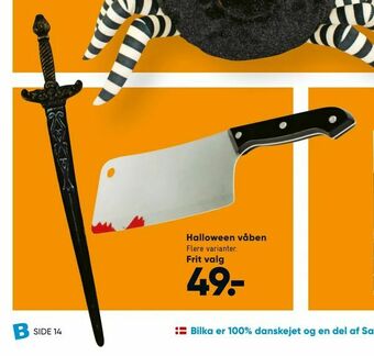 Bilka Halloween våben tilbud