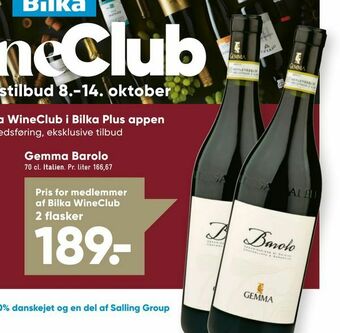 Bilka Gemma Barolo tilbud