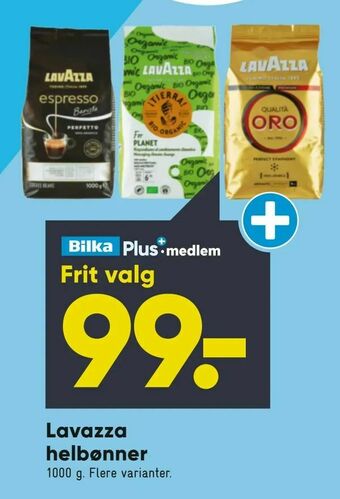 Bilka Lavazza helbønner tilbud