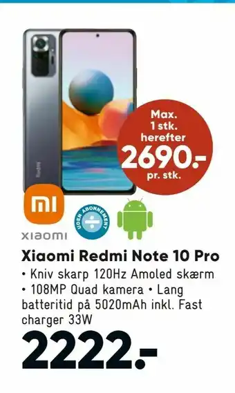 Bilka Xiaomi Redmi Note 10 Pro tilbud