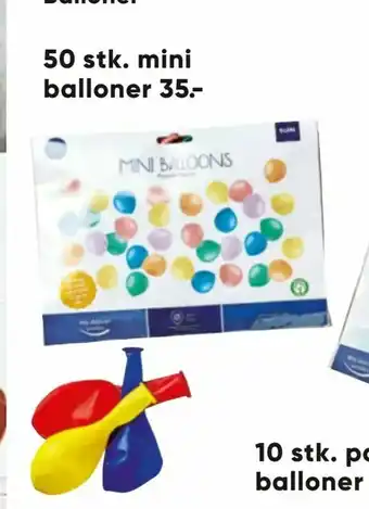 Bilka 50 stk. mini balloner tilbud