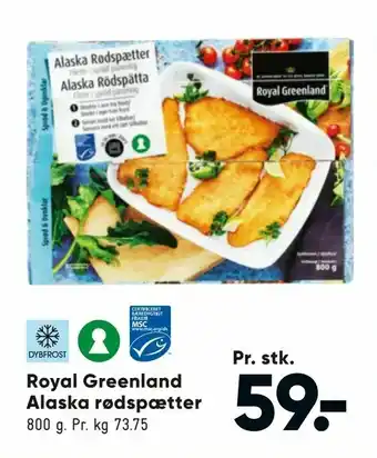 Bilka Royal Greenland Alaska rødspætter tilbud