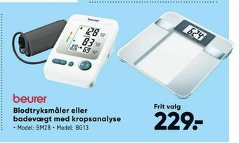 Blodtryksmåler eller badevægt med kropsanalyse