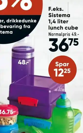 Bilka Sistema 1,4 liter lunch cube tilbud