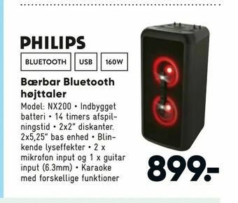 Bilka Bærbar Bluetooth højttaler tilbud