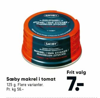 Bilka Sæby makrel i tomat tilbud