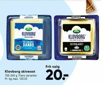 Bilka Klovborg skiveost tilbud