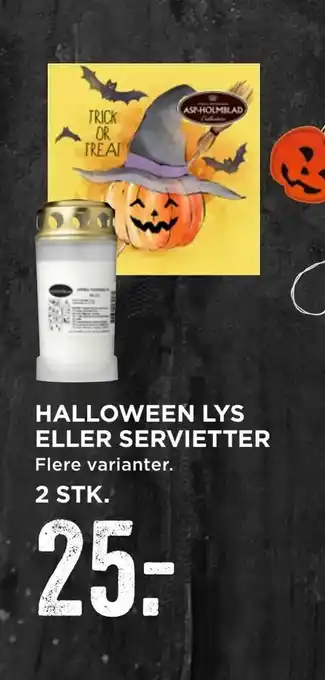 Halloween lys eller servietter